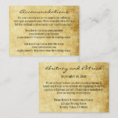 Vintage Wedding Insert Receptie Kaarten (Voorkant / Achterkant)