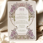 Vintage Wedding Invitation et Info Lavender