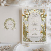 Vintage Wedding Invitations Art Nouveau par Mucha