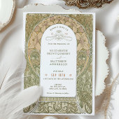 Vintage Wedding Invitations Art Nouveau par Mucha