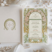 Vintage Wedding Invitations Art Nouveau par Mucha
