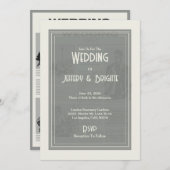 Vintage Wedding journal Invitation (Devant / Derrière)