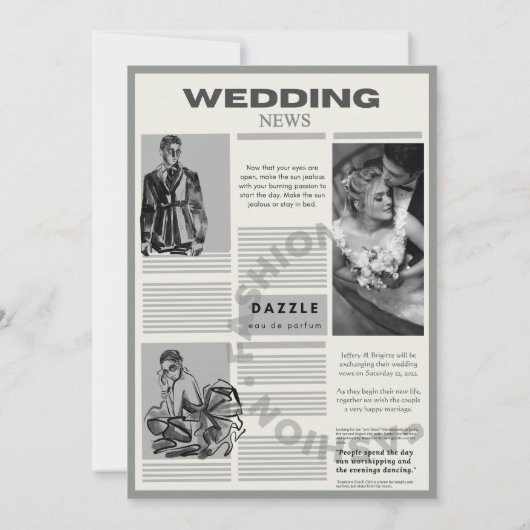 Vintage Wedding journal Invitation (Dos)