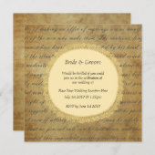 Vintage Wedding Kaart (Voorkant / Achterkant)