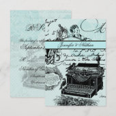 Vintage Wedding Love Letters RSVP Card (Voorkant / Achterkant)