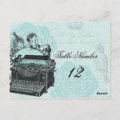 Vintage Wedding Love Letters Tafelnummer Briefkaar (Achterkant)