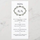 Vintage WEDDING MENU. Menu (Voorkant)