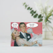 Vintage Wedding Passen getrouwd, bruinkoolbride Briefkaart (Staand voorkant)