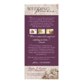 Vintage Wedding Planner Rack Kaart (Achterkant)