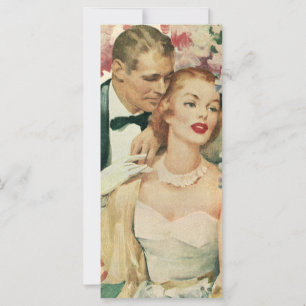 Vintage Wedding Portrait, Retro Bride en Groom