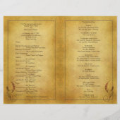 Vintage Wedding Program (Achterkant)