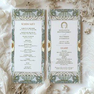 Vintage Wedding Program Art Nouveau door Mucha Programma