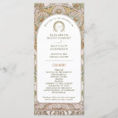Vintage Wedding Program Art Nouveau door Mucha Programma (Voorkant)