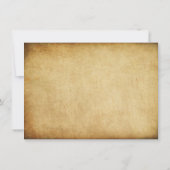 Vintage Wedding Rehearsal Dinner Invite Kaart (Achterkant)