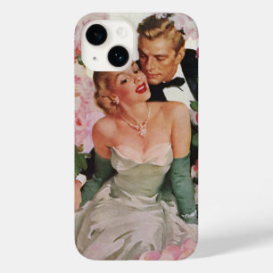 Vintage Wedding, Retro Bride en Groom Passen getro Case-Mate iPhone 14 Hoesje