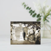 Vintage Wedding RSVP Kaartje (Staand voorkant)