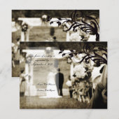 Vintage Wedding RSVP Kaartje (Voorkant / Achterkant)