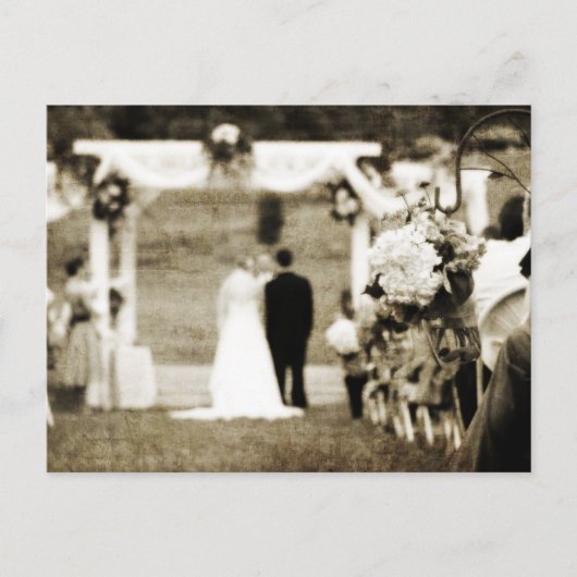 Vintage Wedding Save the Date Aankondigingskaart (Voorkant)