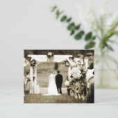 Vintage Wedding Save the Date Aankondigingskaart (Staand voorkant)