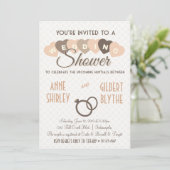 Vintage Wedding Shower Couples Shower Invitation (Debout devant)