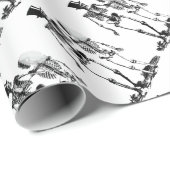 Vintage Wedding Skeleton Couple Cadeaupapier (Rol Hoek)