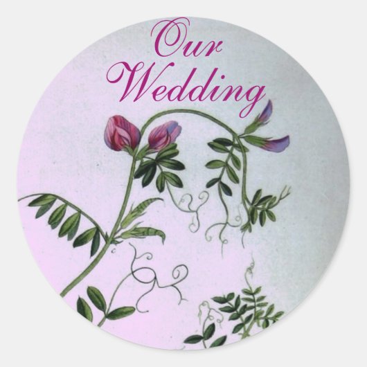 Vintage Wedding Sticker (Voorkant)