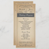 Vintage Wedding Ticket Programma (Voorkant / Achterkant)