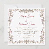 Vintage Wedding Uitnodiging (Voorkant)