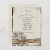 Vintage Wedding Uitnodiging (Voorkant / Achterkant)