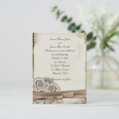 Vintage Wedding Uitnodiging (Staand voorkant)