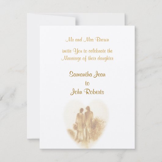 Vintage Wedding Uitnodiging (Voorkant)