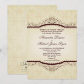  Vintage Wedding-uitnodigingen Kaart (Voorkant / Achterkant)