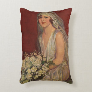 Vintage Wedding, Victoriaans Bride Bridal-portret Accent Kussen