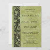 Vintage Wedding, Victoriaans druivenbladeren Kaart (Voorkant)