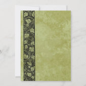 Vintage Wedding, Victoriaans druivenbladeren Kaart (Achterkant)