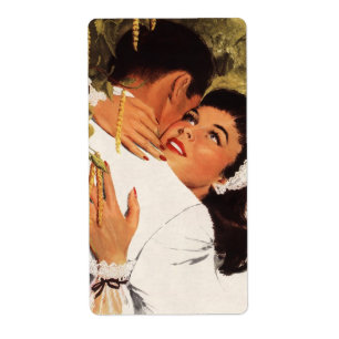 Vintage Wedding Voorstel, Love and Romance Etiket
