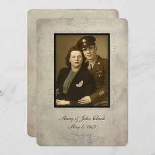 Vintage Wedding Vow Renewal lijst Kaart