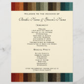 Vintage Wedding, Warm Autumn Stripes Pattern (Voorkant)