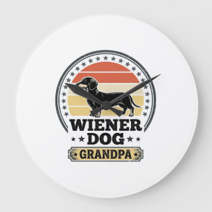 Vintage Weense Hond Opa Dachshund Shirt Ontwerp_ Grote Klok