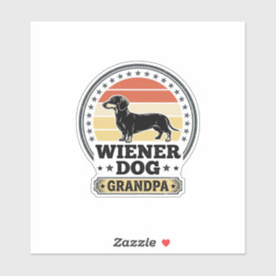 Vintage Weense Hond Opa Dachshund Shirt Ontwerp_ Sticker