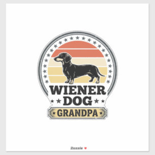 Vintage Weense Hond Opa Dachshund Shirt Ontwerp_ Sticker