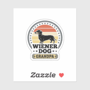 Vintage Weense Hond Opa Dachshund Shirt Ontwerp_ Sticker