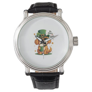 Vintage Wees Er Bij Met Bellen Aan Hond St. Patric Horloge