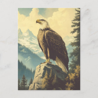 Vintage Weisskopfseeadler Alaska Postkarte Briefkaart