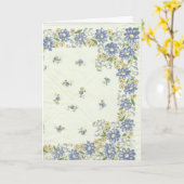 Vintage Wenskaart Hanky Kaart (Gele Bloem)