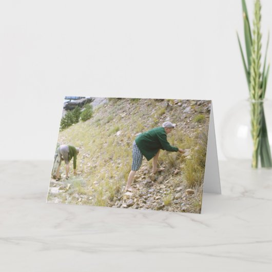 Vintage Wenskaart Rockhounding Kaart (Voorkant)