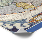 Vintage Wereldkaart Poster (Hoek)