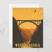 Vintage West Virginia Briefkaart (Voorkant / Achterkant)