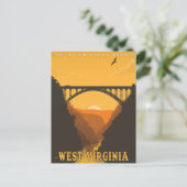Vintage West Virginia Briefkaart (Staand voorkant)