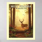 Vintage West Virginia Poster (Voorkant)